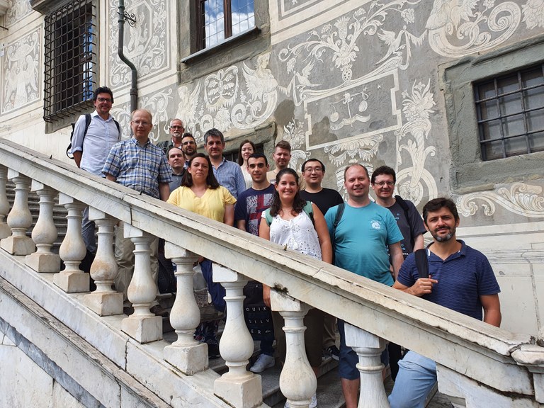 Group photo of the SUPERTED members in front of Scuola Normale Superiore.